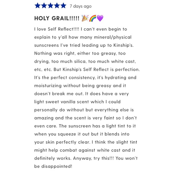 ☀️NEW Kinship SELF REFLCT Sunscreen Zinc Oxide - Picture 8 of 12